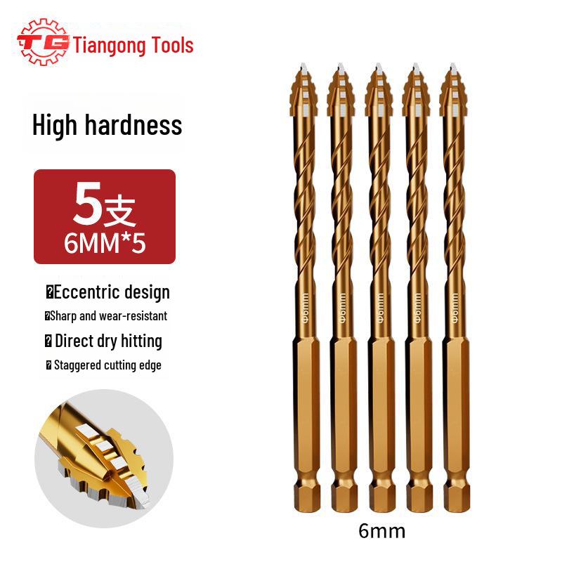 Tiangong High-Hardness Serrated Eccentric Drill Bit for Tile and Concrete