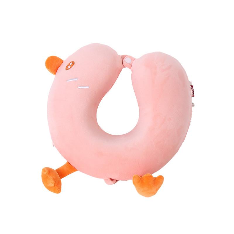 Unicorn Kids U Shape Pillow With Memory Foam And Soft Elastic Cover For Rest