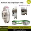 Aluminiumlegierung R2U Einzelnut Nicht angetriebene Motorriemenscheibe