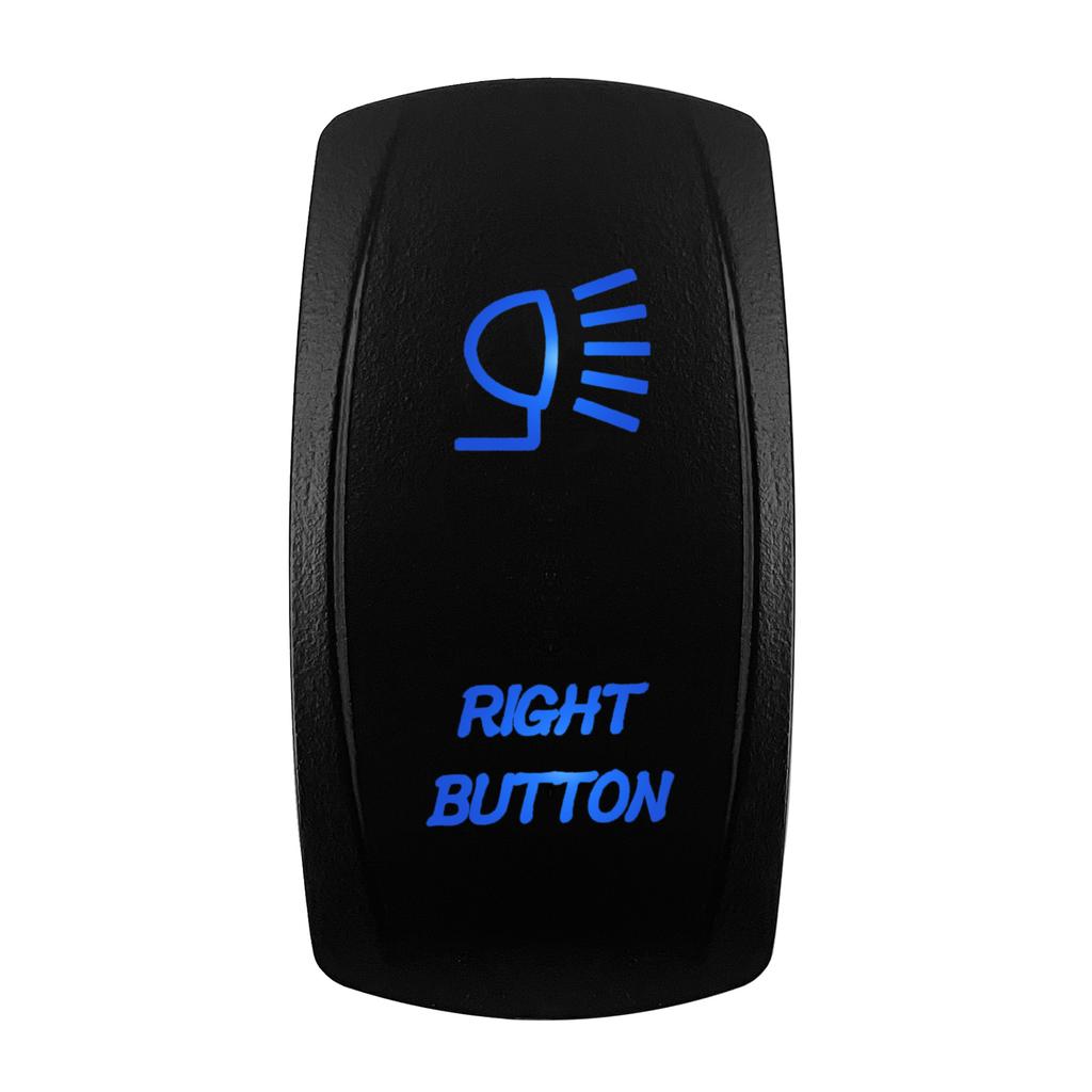 12V/24V Blue LED Rocker Switch Spot/Fog/Side Lights/Power/Inverter/Fan Toggle Waterproof On-Off | On-Off-On Switch Switches4