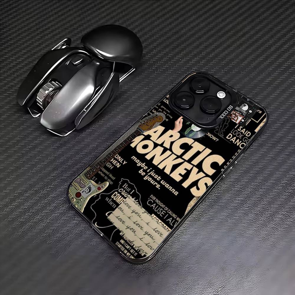 

Band Arctic M-Monkeys Phone Case For iPhone17,16,15,14,13,12,11 Plus,Pro Max Colored Silver Plated Inside Cover iPhone16e