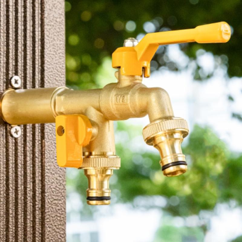 Temperature Resistant Brass Y Shaped Fitting 2Inch Splitter Connector For Piping Systems And Leakproof Installation 2pcs
