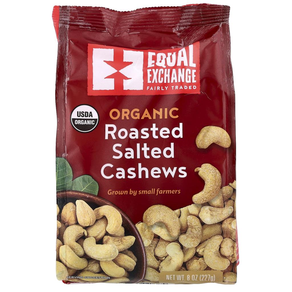 Equal Exchange Organic Cashews, Roasted, 8 Oz (227 G)