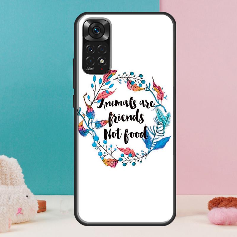Veganism Vegan Quote Phrase Case For Xiaomi Redmi Note 13 Pro 14 12 11 9 10 9S 10S 11S 12S Redmi 14C 13C 10C 12C Cover