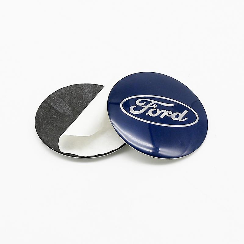 4pcs 56mm 60mm 65mm Aluminum Auto Wheel Center Hub Cap Sticker For Ford Mondeo Fiesta Explorer Fusion Escape Shelby Edge Styling CVT1