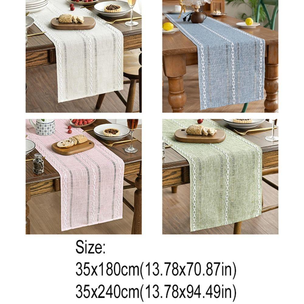 Long Party Table Linen Hollow Design Dining Table Cover Rustic Banquet Table Runner Shelf Cabinet