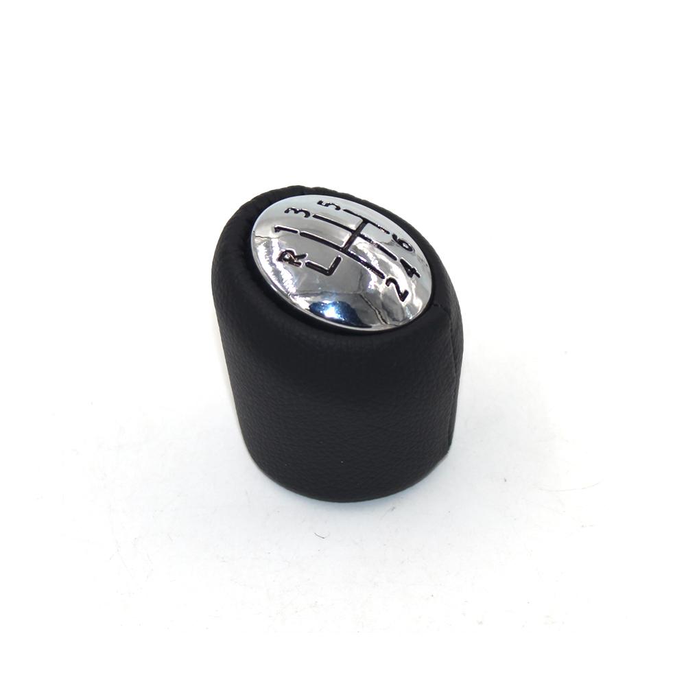 6 Speed Chrome Cap Black Character For Renault Laguna II 2 Mk2 2001-2007 Car Leather Gear Shift Knob Lever Stick Handball