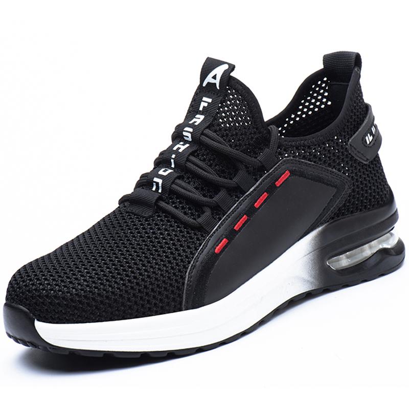 

Дышащая мужская рабочая защитная обувь, небьющиеся рабочие ботинки со стальным носком, строительные неразрушимые рабочие кроссовки, мужская обувь 40 черный белый