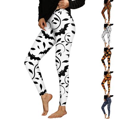 Women's Pants Halloween Printed Stretchy Soft Bottoms Casual Home Sleeping Pants