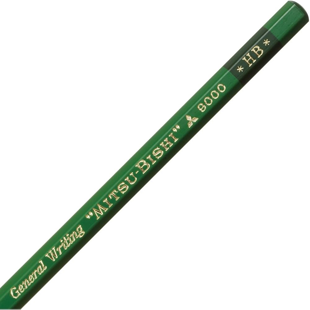 Mitsubishi Pencils, Pencils, Office Pencils, 9000 HB, Pack of 12, K9000HB