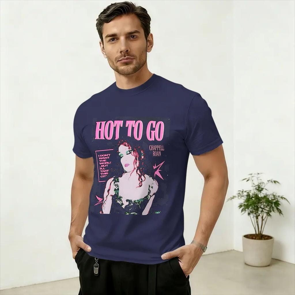 Singer Chappell Roan Art Unisexs T Shirts Vintage Tee Shirt Short Sleeve Crewneck TShirts 100 Cotton Plus Size Clothing