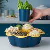 Divided Snack Serving Tray 7/9 Grid Food Preparation Plate Kitchen Drain Basin  Dining Table