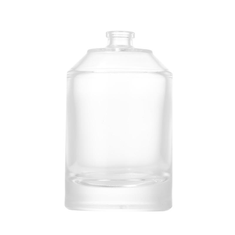 Elegant Crystal Glass Perfume Bottle 30ml/50ml - Refillable Flat Shoulder Design