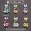 1bag 72pcs 6 colors Transparent Acrylic Beads with Enamel AB color  Rabbit Mixed color 25x14.5x11mm Hole: 2.5mm 12pcs/color