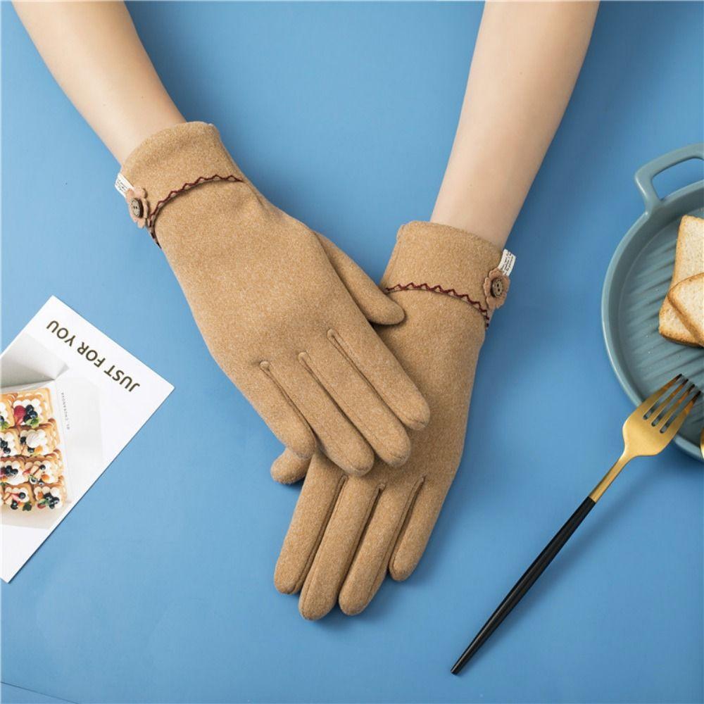 Thick Winter Thermal Gloves Keep Warm Female Driving Glove  Gloves  Youth Student