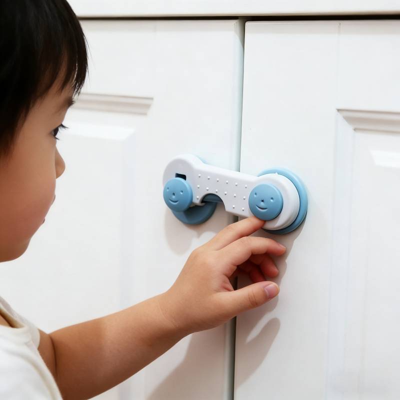 Serrure de sécurité pour bébé pour tiroirs et réfrigérateur Dispositif de verrouillage à l'épreuve des enfants pour la maison Sécurité enfant