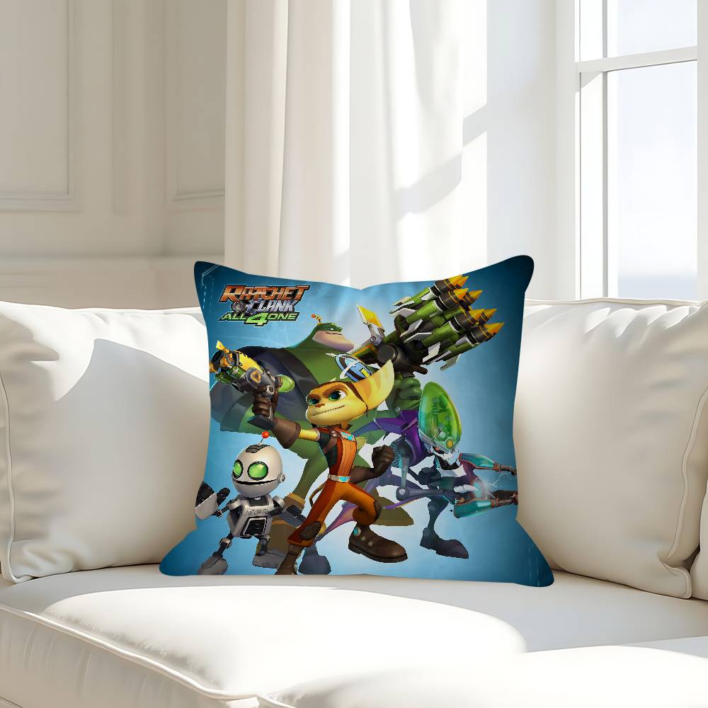 Polštářek Ratchet And C-Clank – Odnímatelný, Omyvatelný Potah Polštářku – Celoroční Měkké Len