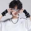 Y2K Millennium Hot Girl Rivet Strap Gloves Punk Style Subculture JK Girl Wasteland Style Accessories Sleeves Cosplay