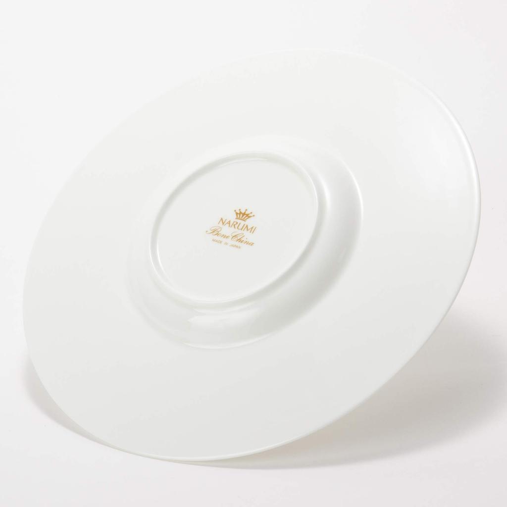 NARUMI Pro-Style Plate, 27cm, White, Simple Design, Wide Rim, Deep, Microwaveable, Dishwasher Safe, Made In Japan, 50131-5415
