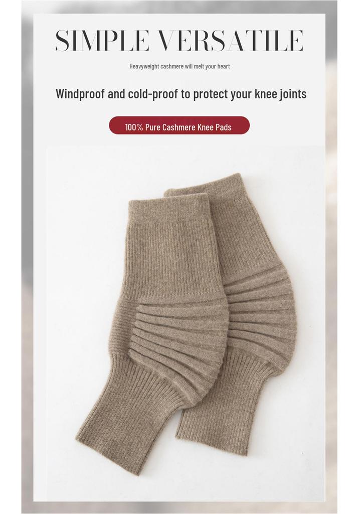 100% Pure Cashmere Knitted Knee Pads: New Style Warmth & Cold Protection for Old Legs