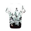 Women's Short Sleeve Shirts V Neck Print Tops Casual Tops Basic Tees Blouse Loose Tops