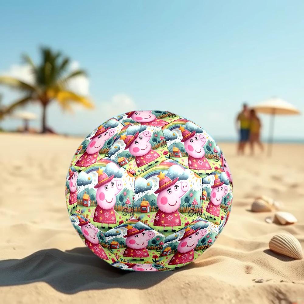 Peppa Pig Print Size 5 Soccer Ball, Standard Match Football for Sports Game and Team Practice, Ideal Gift for Soccer Fans