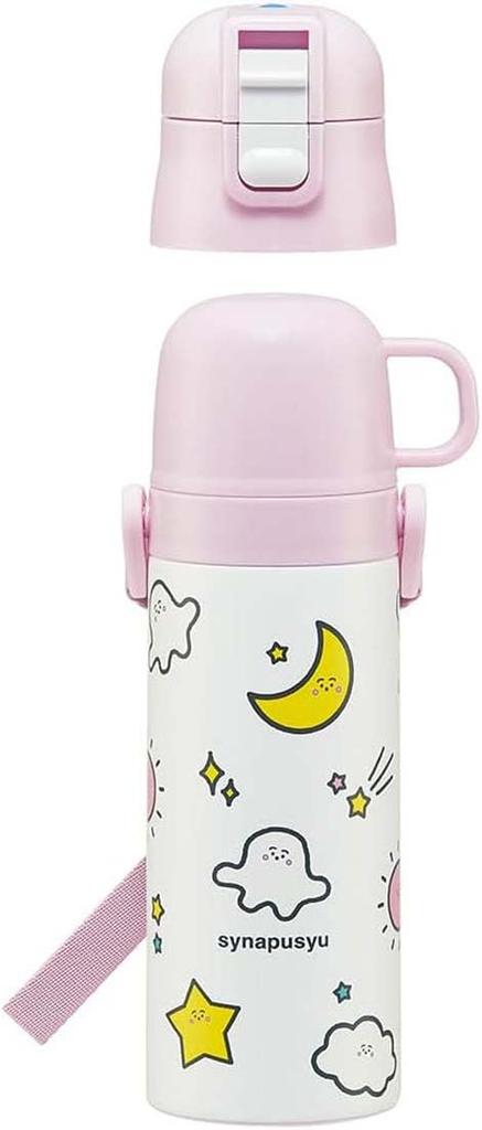 Skater Stainless Steel Water Bottle Direct Drinking 470ml Cup Drinking 430ml Shinapushu Lightweight Type Boys Thermal Insulated Waterbottle Sports