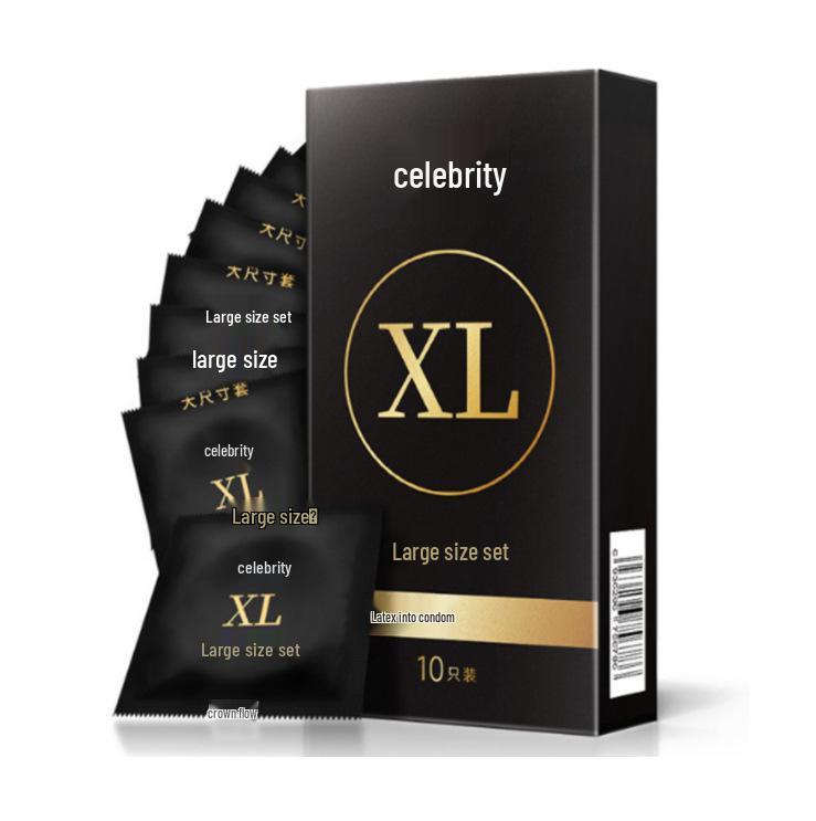 Celebrity Ultra-Thin G-Spot Condoms, Ice & Fire Combo, Small Size, Large Particles, Black