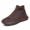 Couple shoes New fly-woven socks shoes Breathable and lightweight one-pedal mesh shoes Casual sports shoes