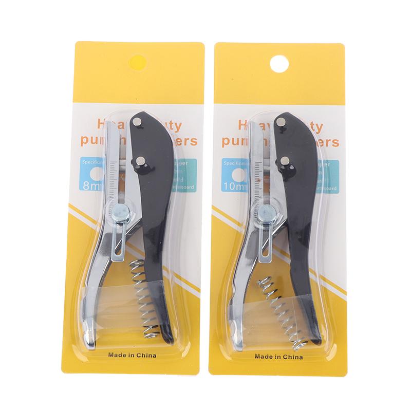 Manuelle Stanz-Kantenanleimzange 8/10 mm Loch Stanzwerkzeug für Kunststoffplatten Papier PVC ABS Öffner Nagelloch Abdeckzange