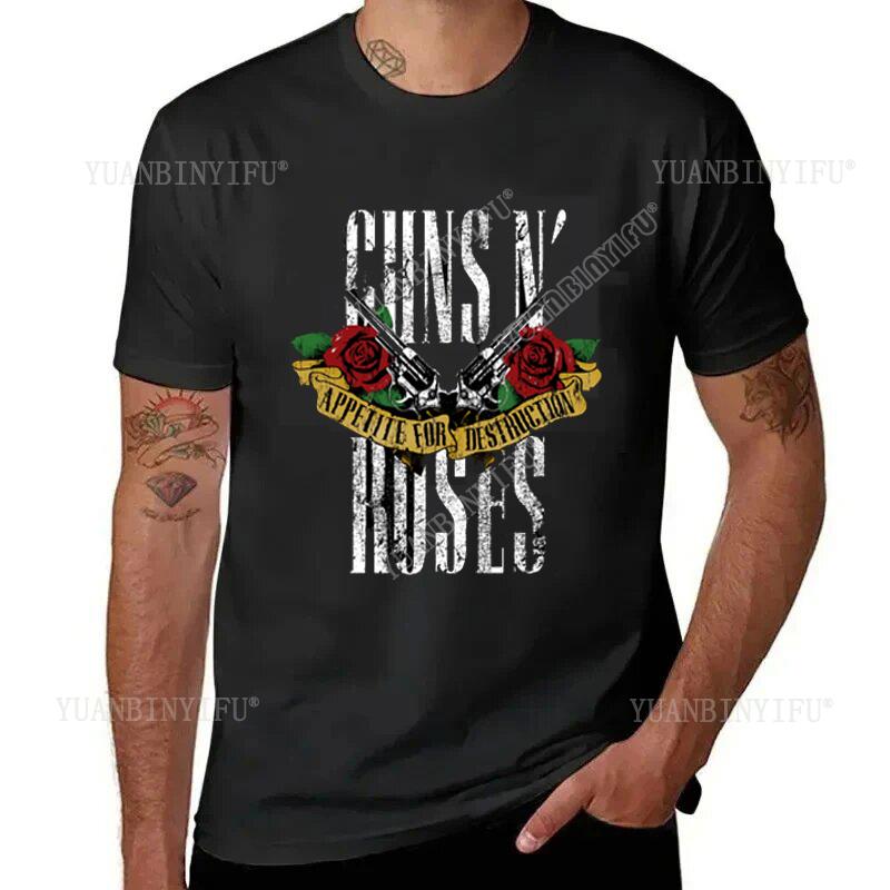 New Arrival  Punk-style Fashion Guns N Roses Band Unisex T Shirt  Short-Sleeved Gender-Neutral Breathable Street Fashion