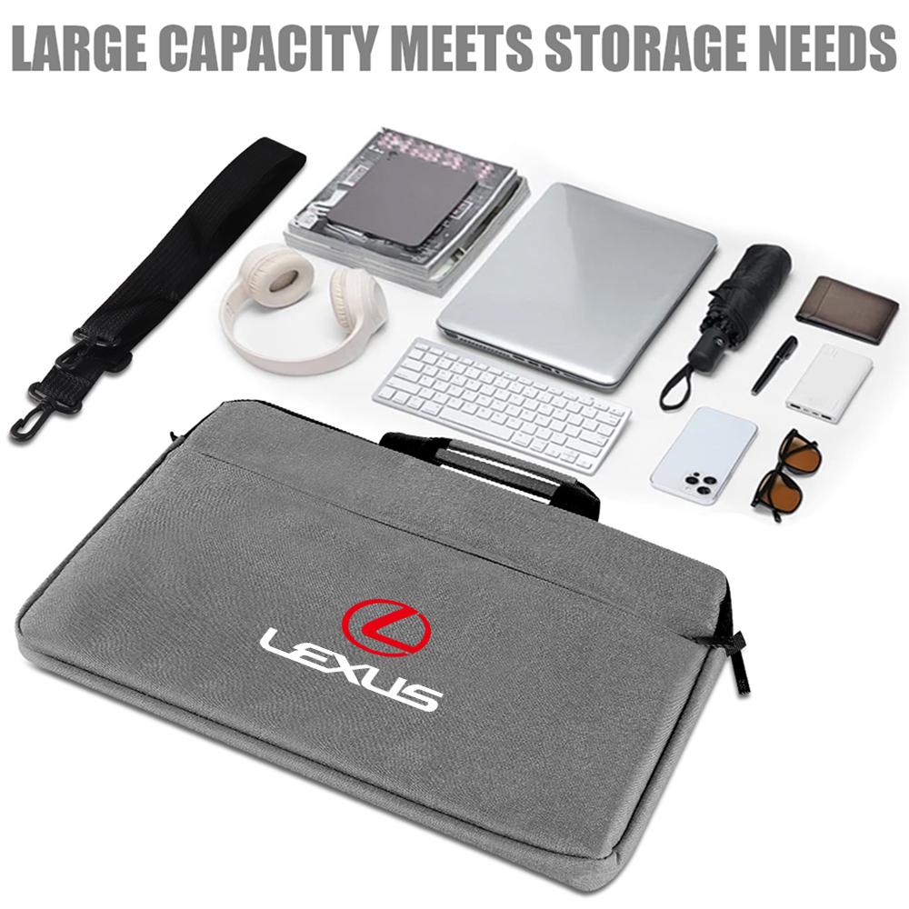Laptop Large Capacity Computer Bag Travel Briefcase Handbag Car Logo For Lexus CT200h NX300h RX300 RX330 EX300h F Sport IS RX NX JX1