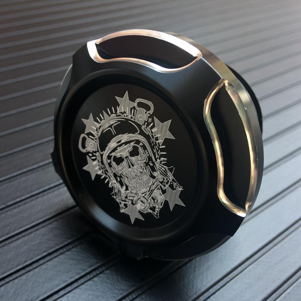Motorcycle Skull Fuel Gas Tank Decorative Oil Cap Fit for Harley Sportster XL 1200 883 X48 Dyna Softail Touring FLHR