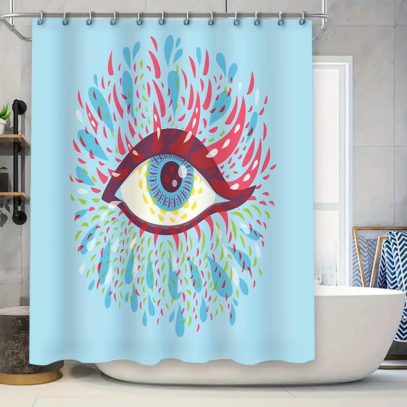 

Eye Pattern Shower Curtain Artistic Gothic Decor Washable Bathroom Set Modern Abstract Home Textile Wall Hanging W60H190(CM)-1 Pcs