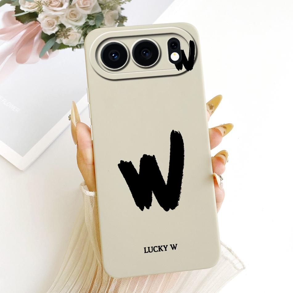 For Honor 500 5G Lucky Initial Letter Phone Case For Honor 500 MEY-AN00 Soft Silicone Shockproof Cases Bumpers