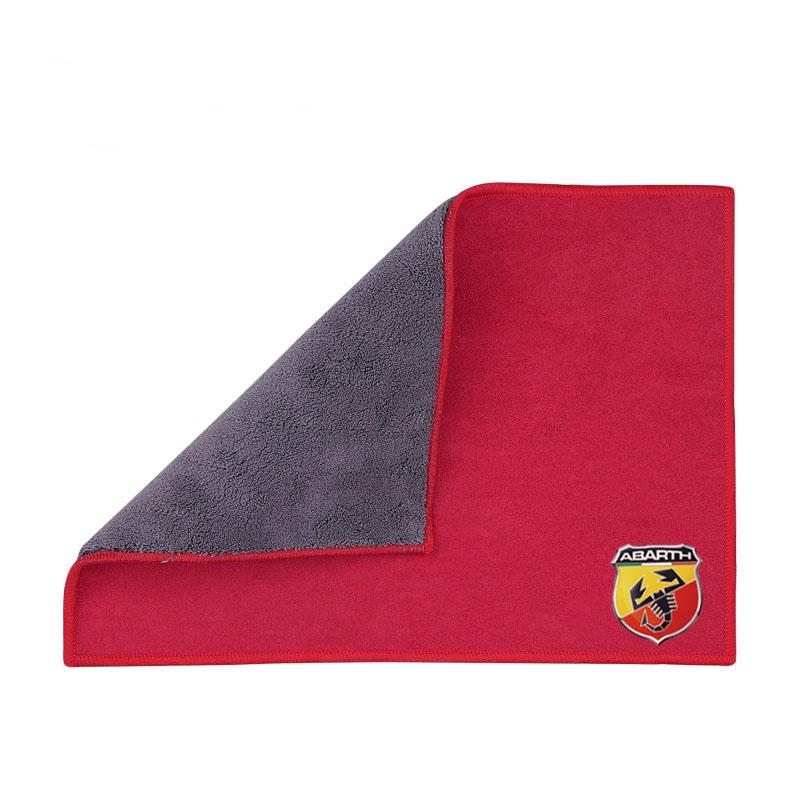 

2-in-1 Microfiber Towel Car Cleaning Tools Rag Cloth For Fiat 500 Punto Tipo Doblo Argo Freemont Bravo Panda Stilo Ducato Pondo красный