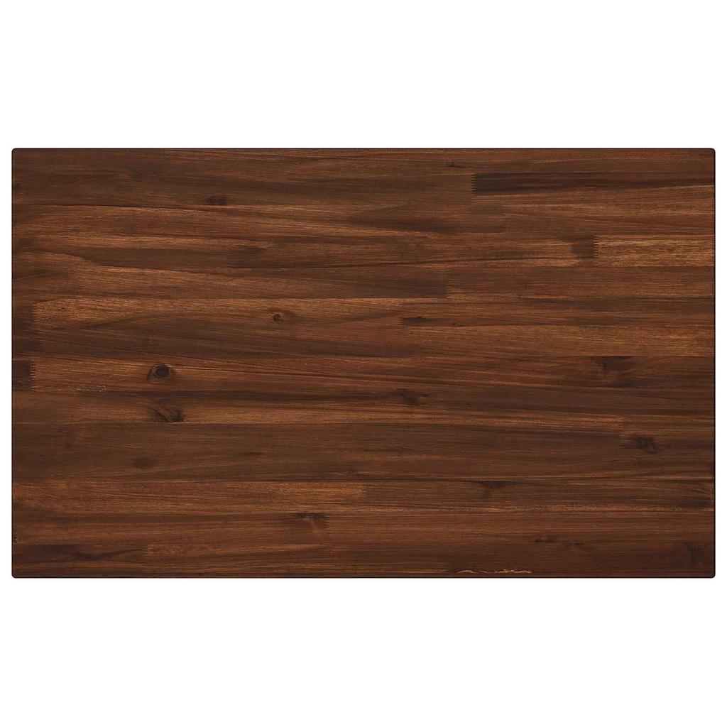 90 x 55 x 75 cm Solid Acacia Wood Dark Brown and Black