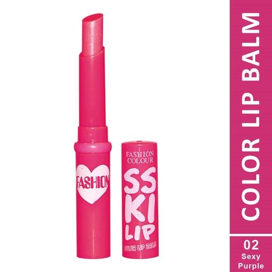 FASHION COLOUR KISS Lip Colour Lip Balm | Lip Care Essential | Glossy Tint | Soft and Nourished Lips All Day | Pack of 2 | Shade 02