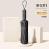 New 16-bone Vinyl Automatic Double Umbrella Three-fold Wind-resistant Reinforced Folding Umbrella Umbrella Plus