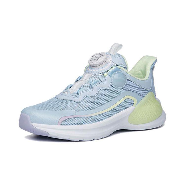 Anta Durable Breathable Running Shoes Kids Sneakers Blue Green 322225570-1