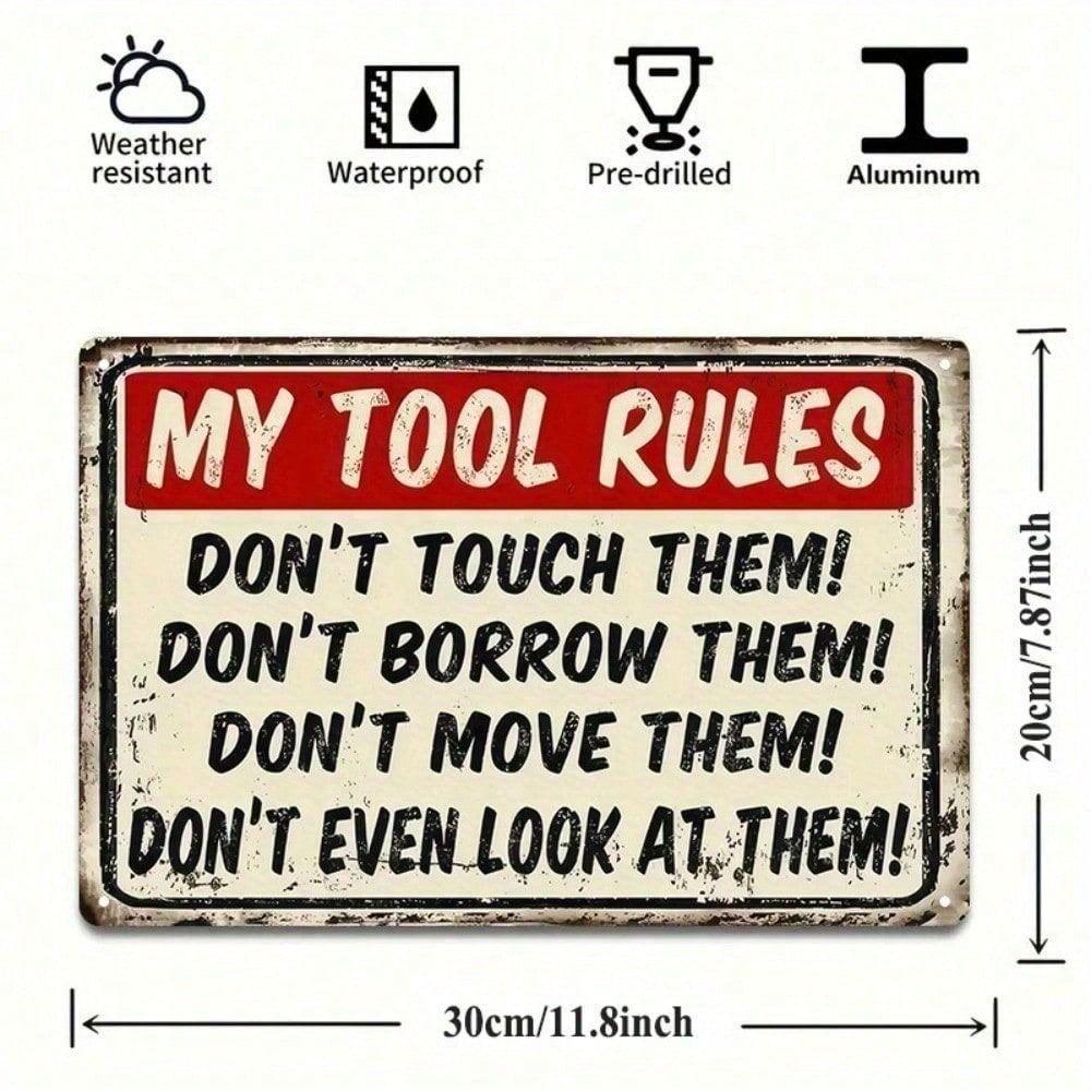 Metal Wall Art Tin Sign 1PC, Garage Decoration, Gift for Men
