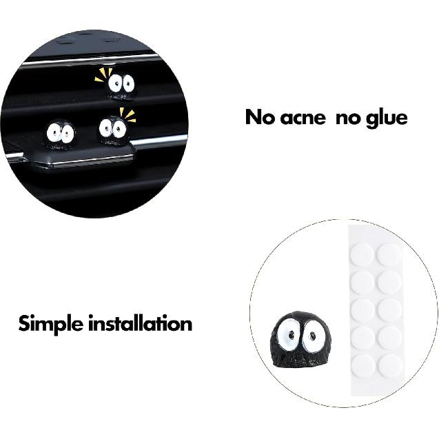 Cute Soot Sprites - Car Rearview Mirror Accessories for Car Interior Decoration Dashboard Ornament Funny Gifts for Cute Mirror Interior Decors