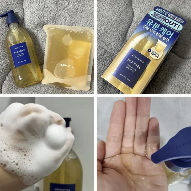 [Aromatica] Tea Tree Purifying Shampoo 400ml+Refill 400ml (Double Plan)/Olive Young Pick