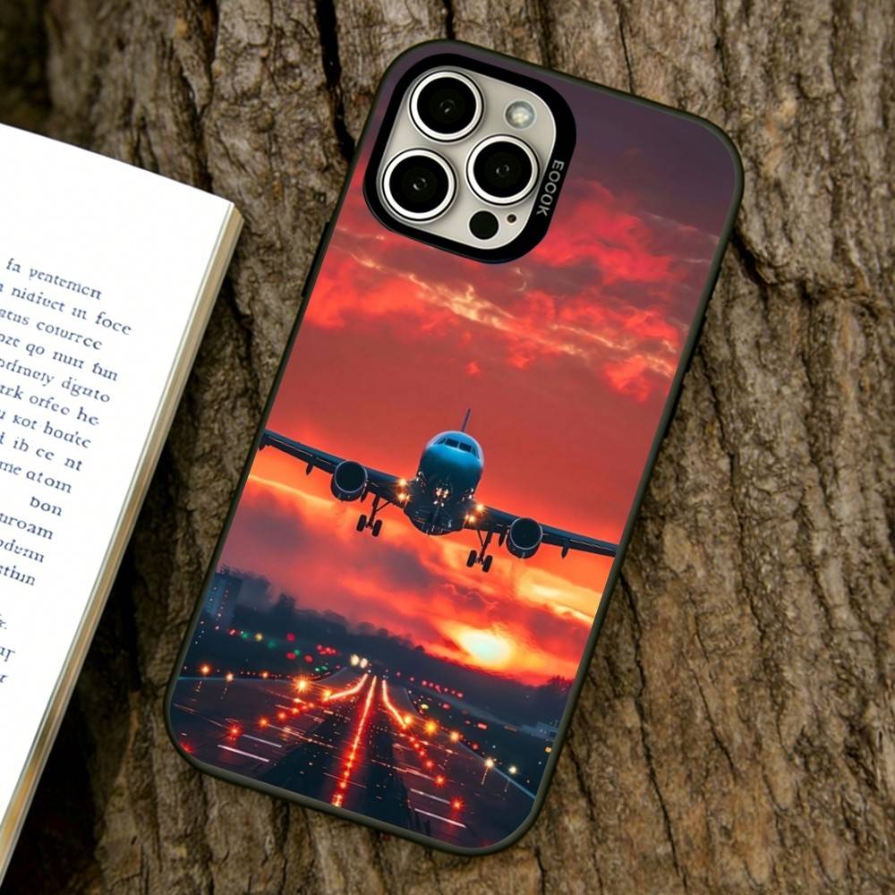 Airplane Plane Phone Case For iPhone 17,16,15,14,13,12,11 Plus,Pro Max,XS,Colorful Silver Phone Case Funda Cover