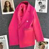 Women's Green Slim Fit Suit Jacket - Trendy Spring 2025 Street Style