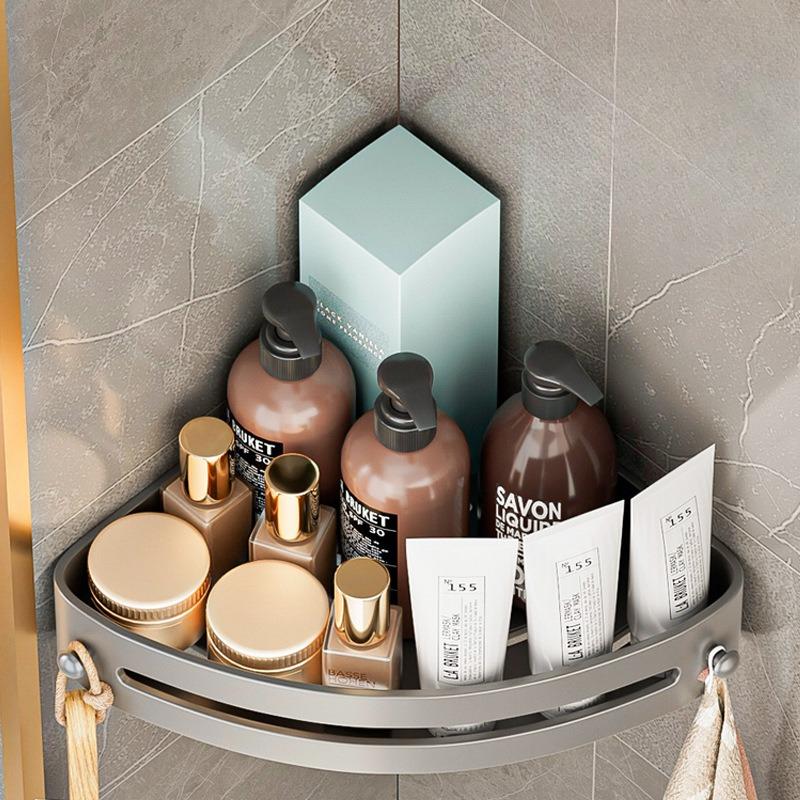 New Bathroom Corner Triangle Shelf No-Drill Storage Rack for Washroom and Toilet Bathroom Corner Shelf