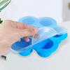 Kids Food Freezer Tray 4 Piece Container with Lid 7 Grids Silicone Kids Food Storage Container for Baking Jelly Ice Cream