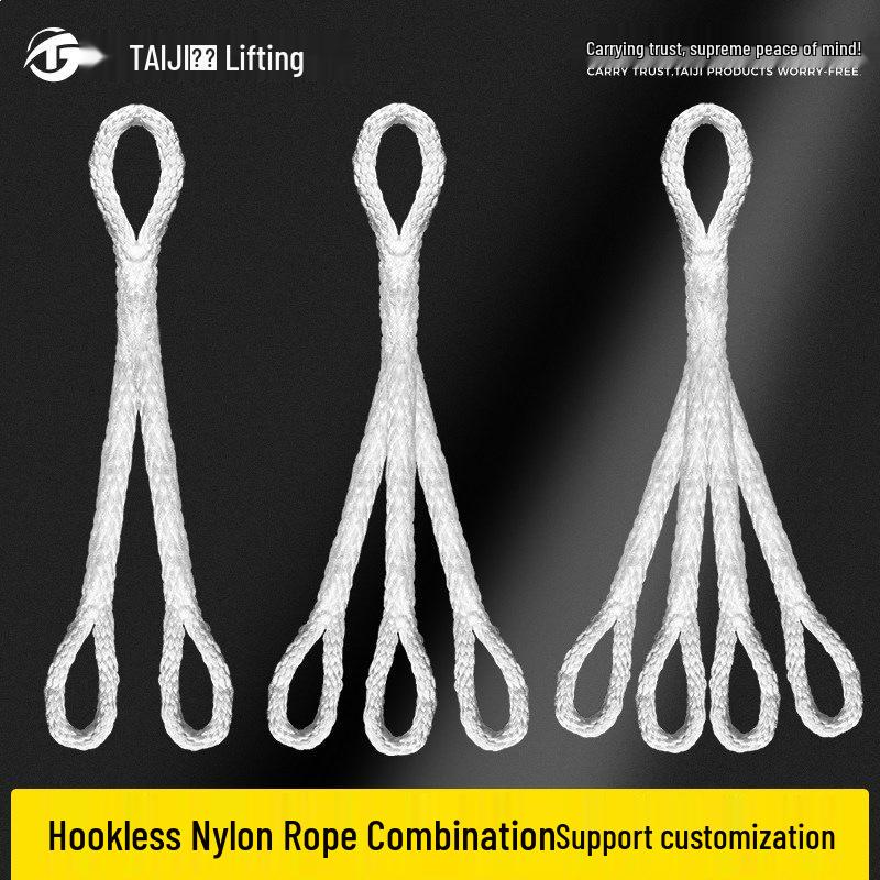 Custom 3T Nylon Sling Lifting Rope with Two-End Buckle & Total Buckle for Rigging and Mold Lifting