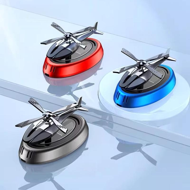 Solar Car Air Freshener Perfume ornament Helicopter Car Air Freshener Interior Decor Solar Car Rotating Aromatherapy Diffuser