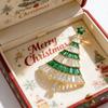 Bo Xin Yun Exquisite Green Christmas Tree Brooch - Luxury Winter Clothing Accessory and Gift Ornament